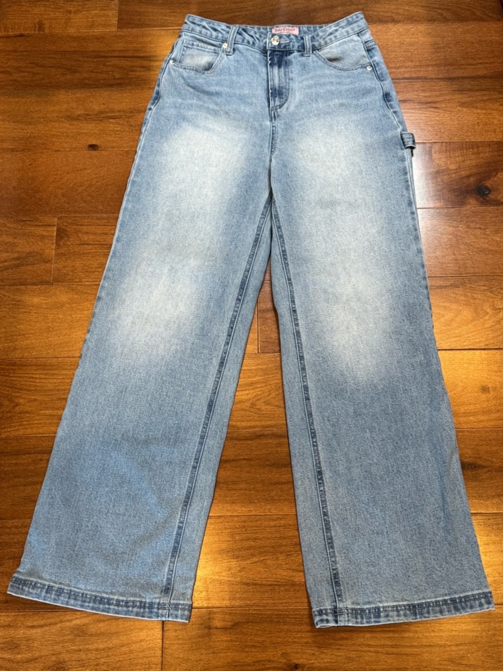 JUICY COUTURE Abbot Light Blue High Waisted Wide-Leg Jeans